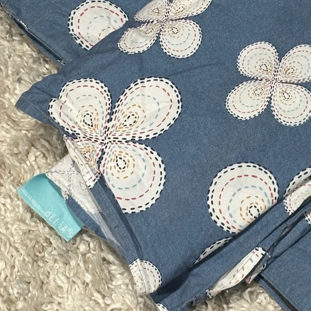Incredibly rare, Delia’s bedding, duvet cover, and sheet twin blue Y2K